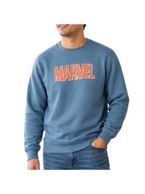 Marvel Blue Gray Crewneck Sweatshirt Large Comiccore Avengers